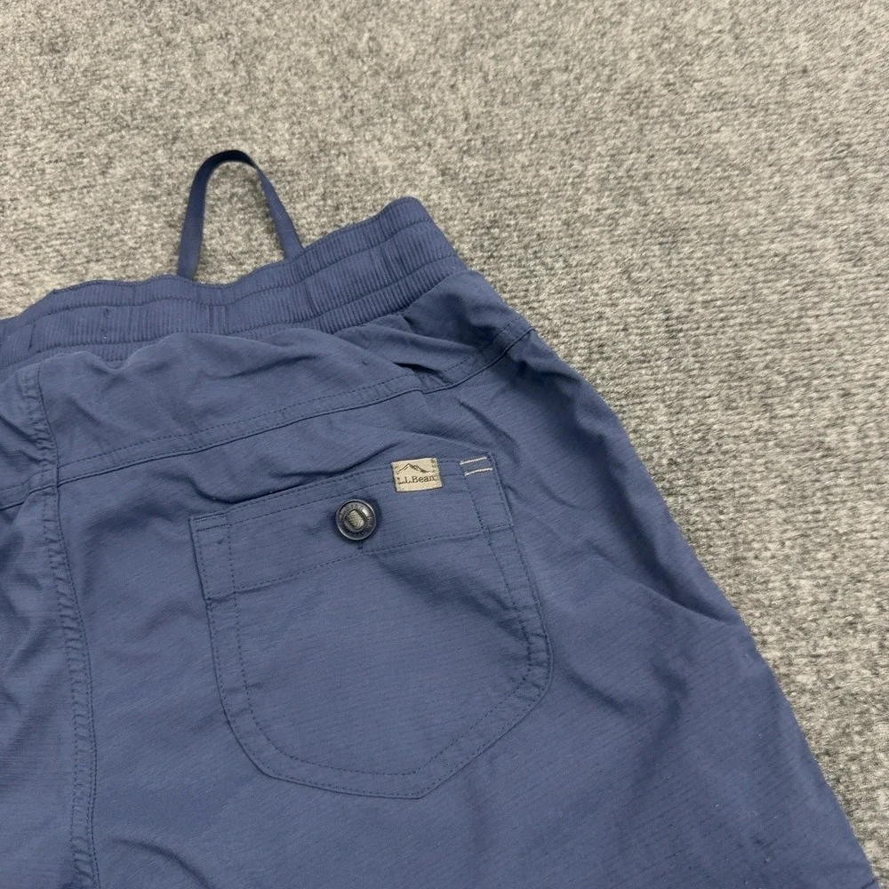 LL Bean Cargo Pants Womens XS Blue Nylon Spandex Fleece Lined Hiking Gorpcore